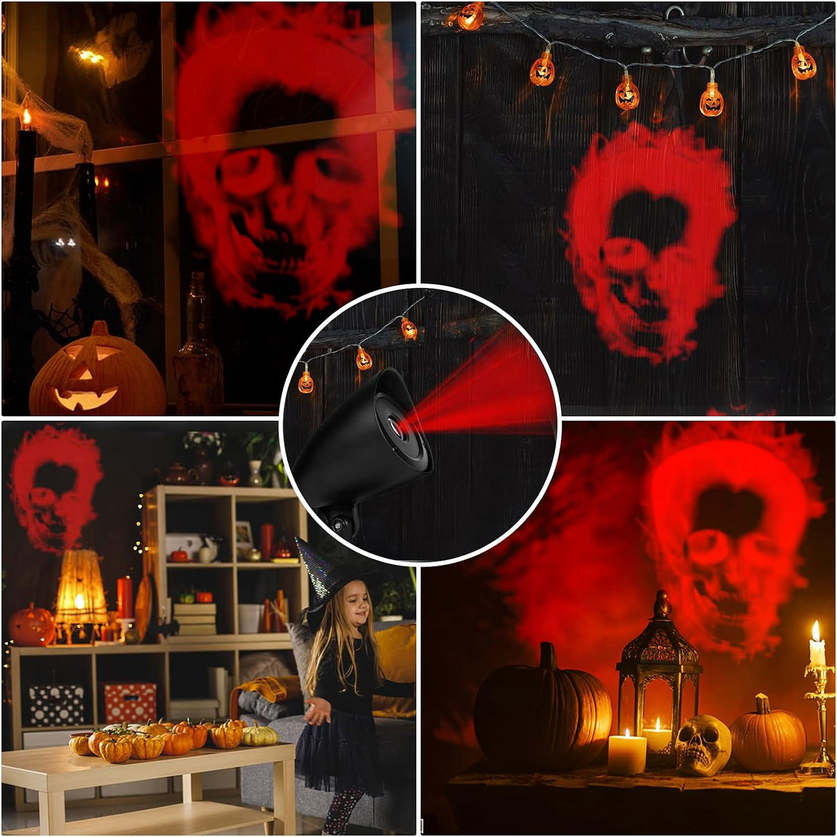 Red Skull Halloween Projector LED Light