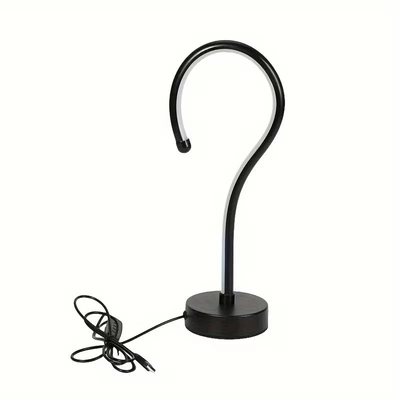 2PC Creative Question Mark Shape Table Lamp, USB Three-Color Dimming Desktop Decoration Table Lamp