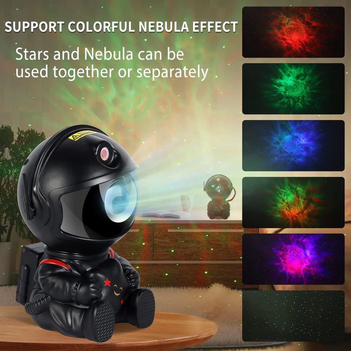 Black Astronaut Galaxy LED Projector 