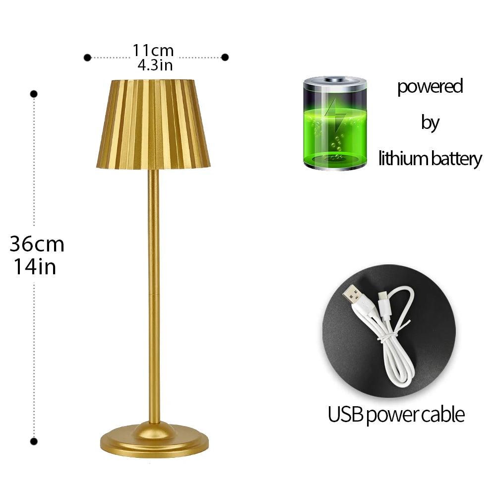 LED Touch Sensor Table Lamp 3 Color Desktop Night Light Bedside Creative Ambient Light Bar Outdoor Decoration Room Outdoor Decor
