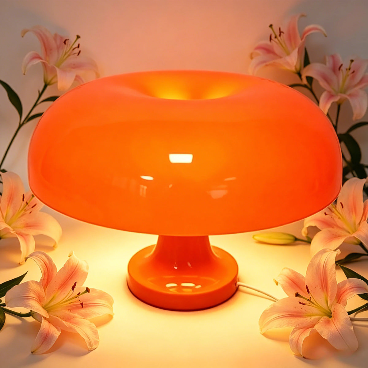 Ambient LED Mushroom Desk Lamp with 3 Color Dimming with USB for Bedrooms Desks & Living Rooms